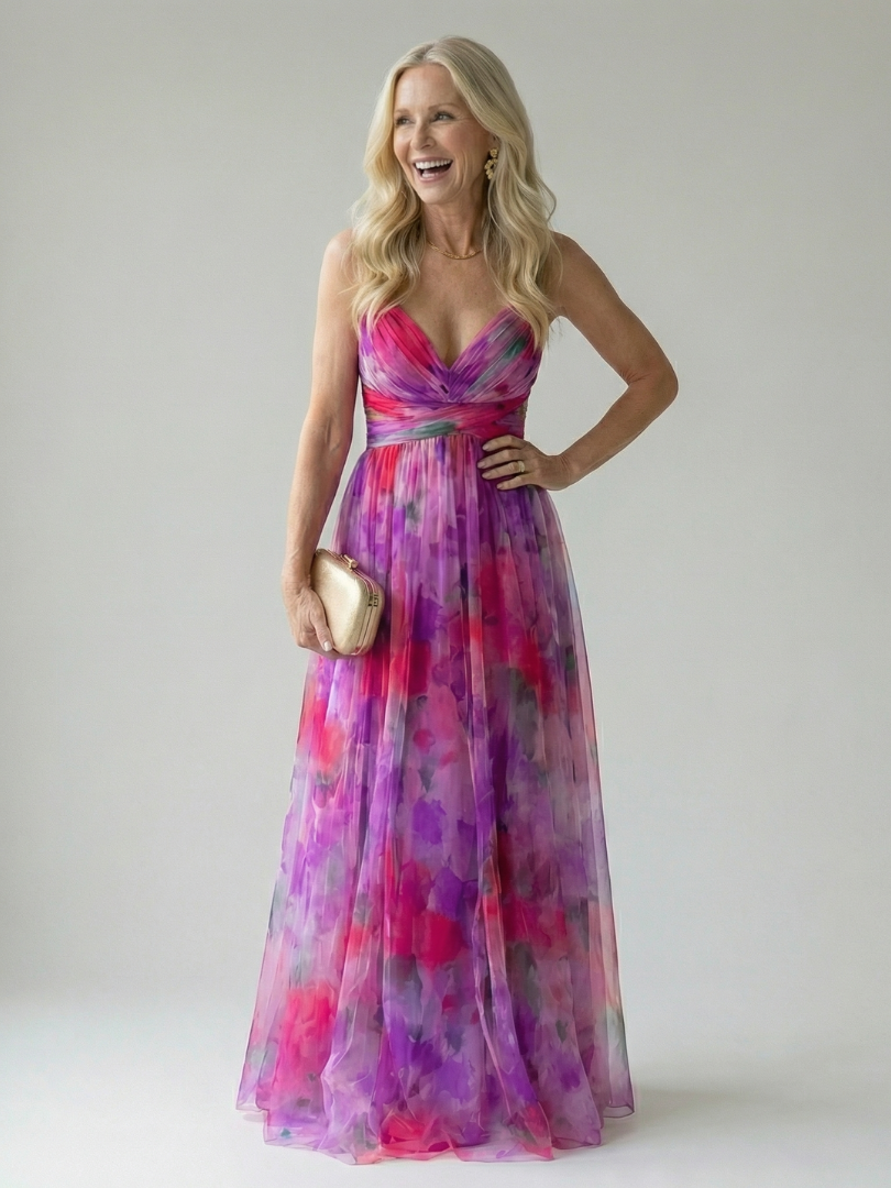DELACROIX| Robe Maxi à Enveloppe Douce Isel