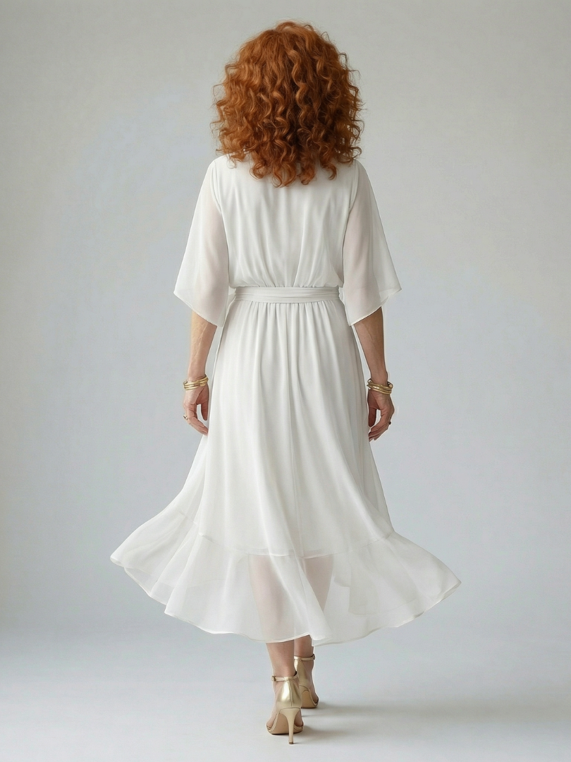 DELACROIX | Robe Midi Drapée Elric