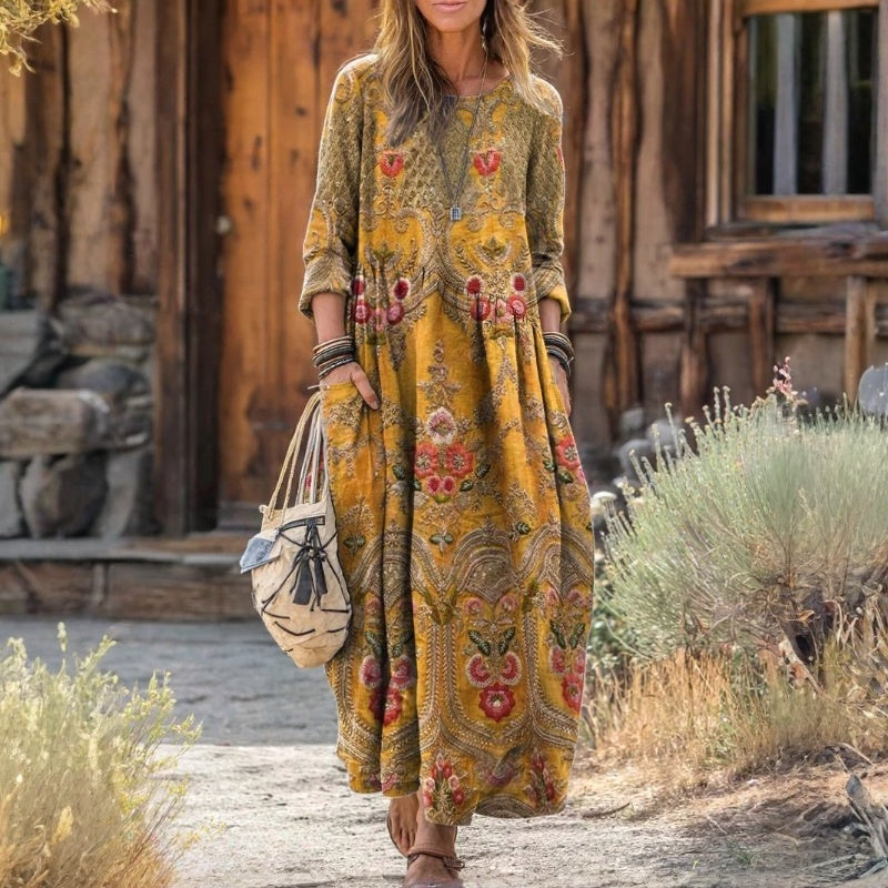 Robe Vintage À Imprimé Floral