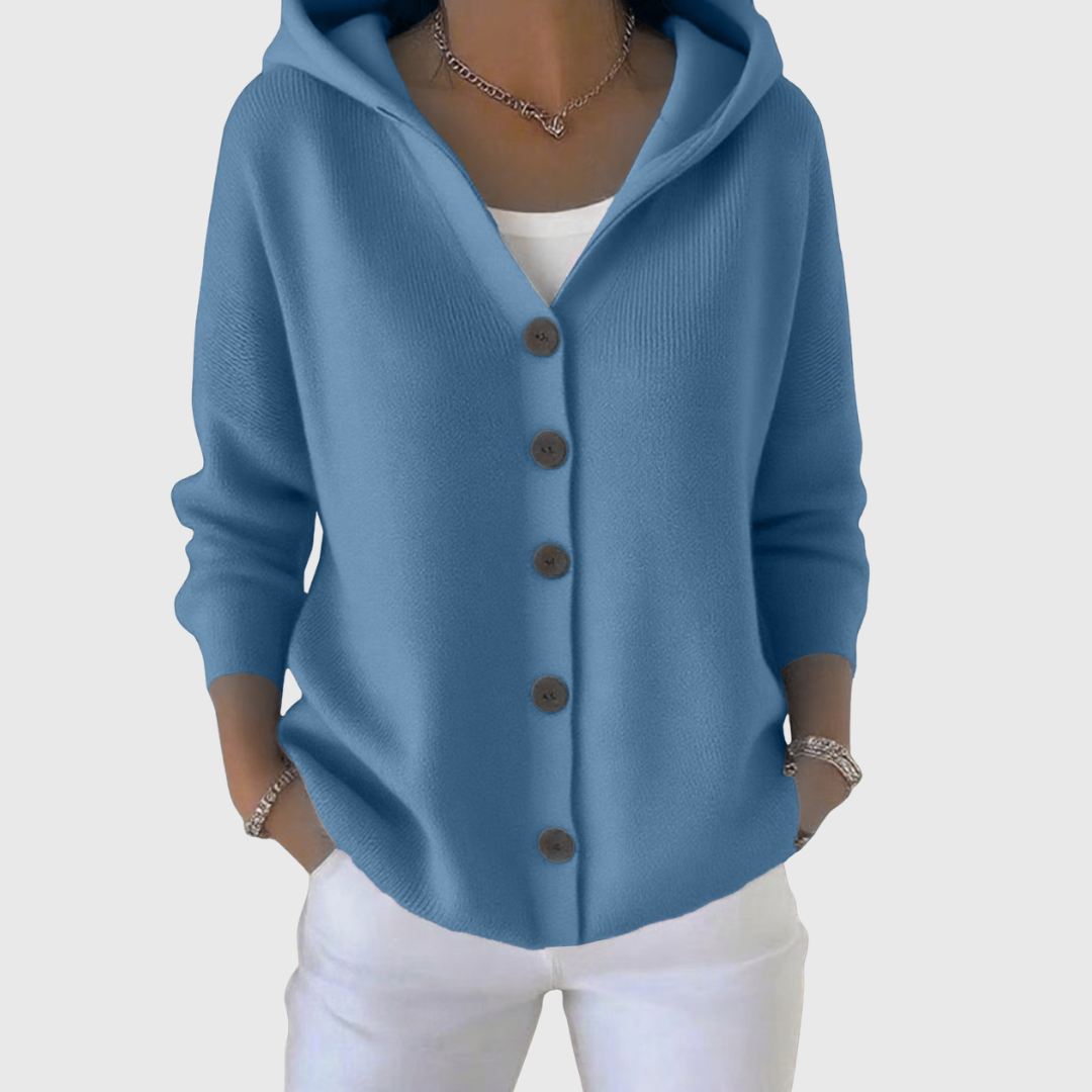 Ophélie | Cardigan Capuche Décontracté