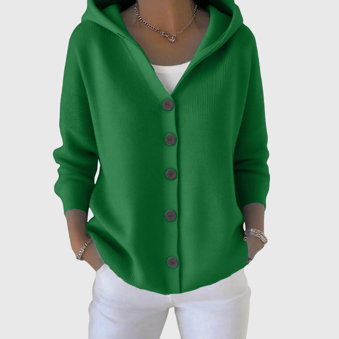 Ophélie | Cardigan Capuche Décontracté