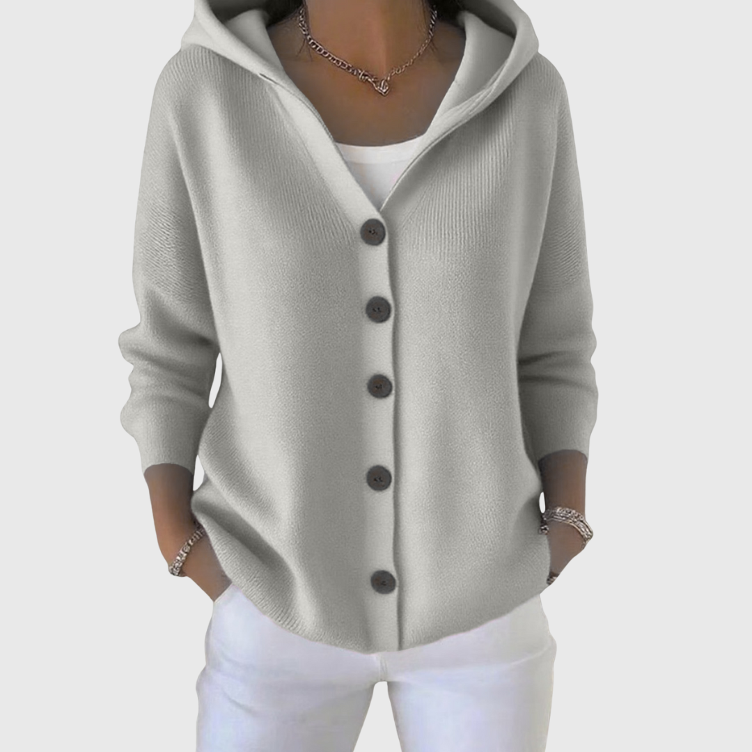 Ophélie | Cardigan Capuche Décontracté