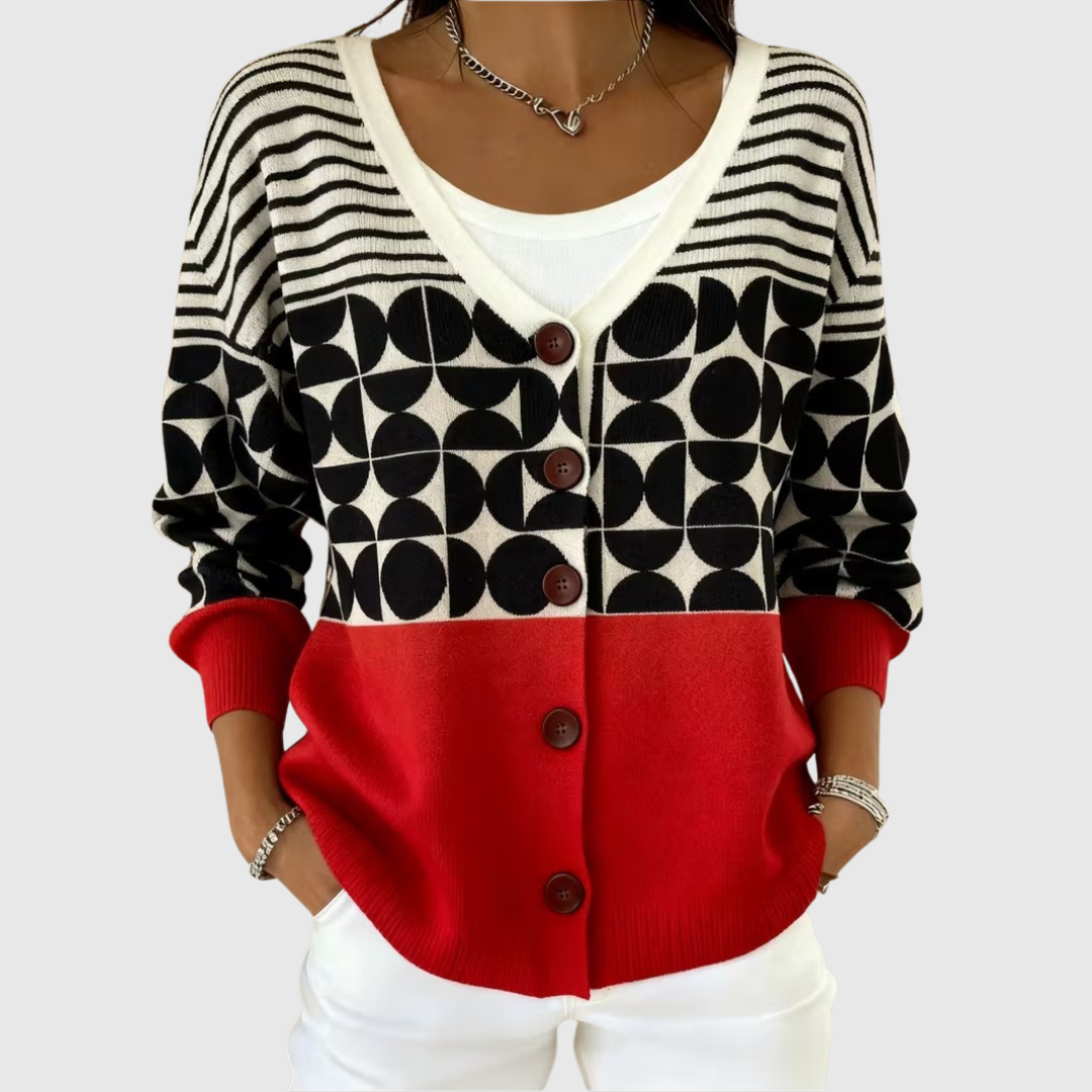 Isabeau | Cardigan Graphique Moderne