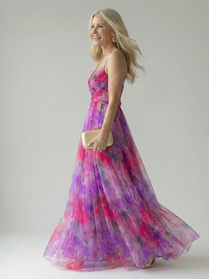 DELACROIX| Robe Maxi à Enveloppe Douce Isel