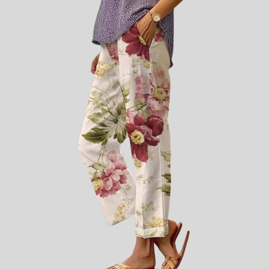 Élise | Pantalon Fleuri Romantique