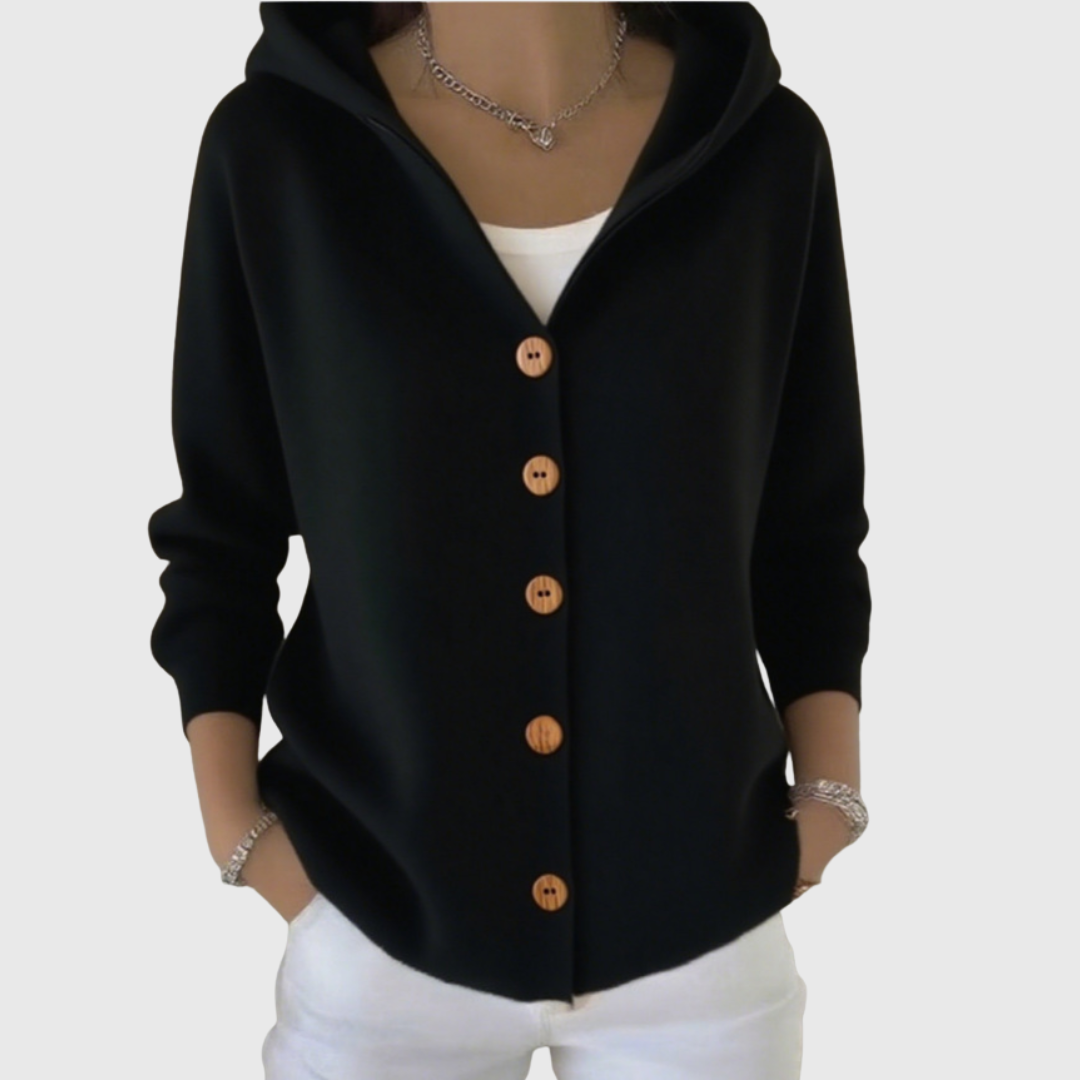 Ophélie | Cardigan Capuche Décontracté