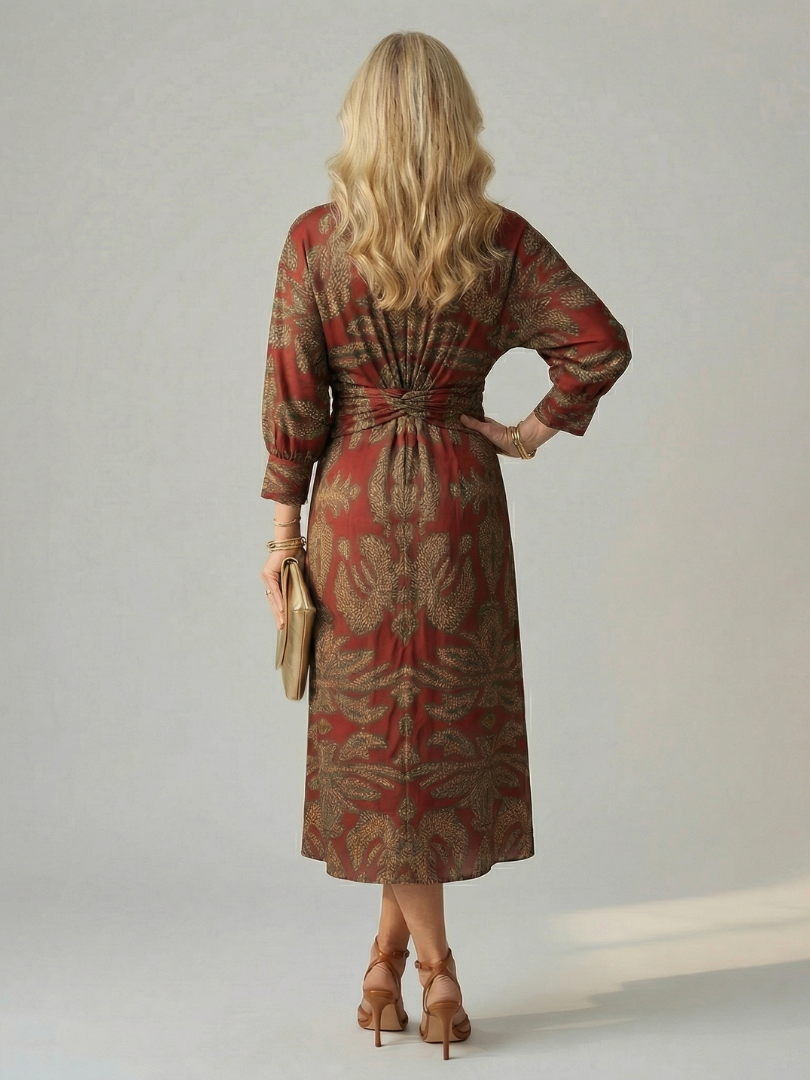 DELACROIX | Robe Midi Wrap Naturelle Lune