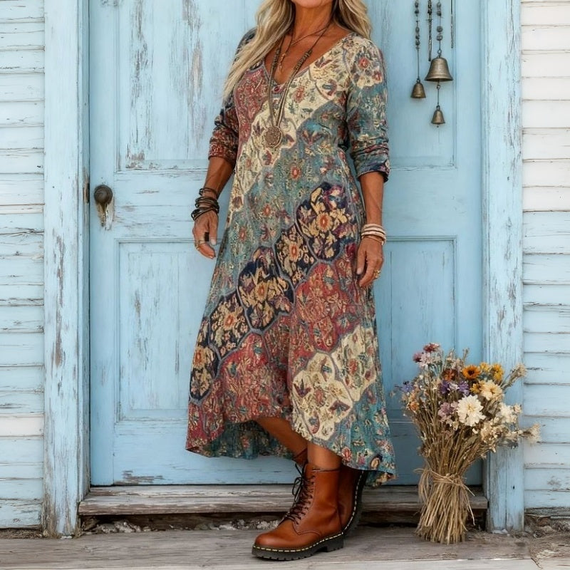 Robe À Imprimé Ethnique Vintage