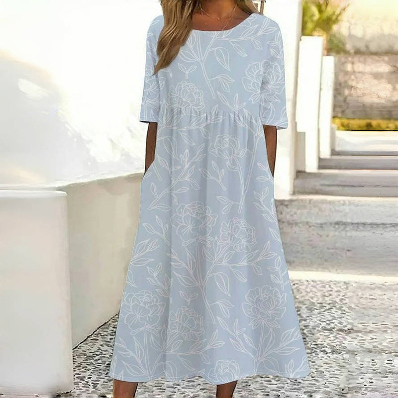 Robe Décontractée À Imprimé Floral