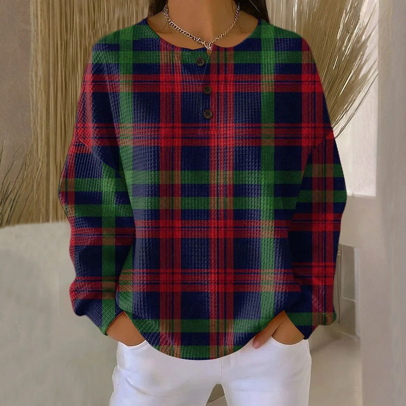 Sweat-Shirt Vintage À Carreaux