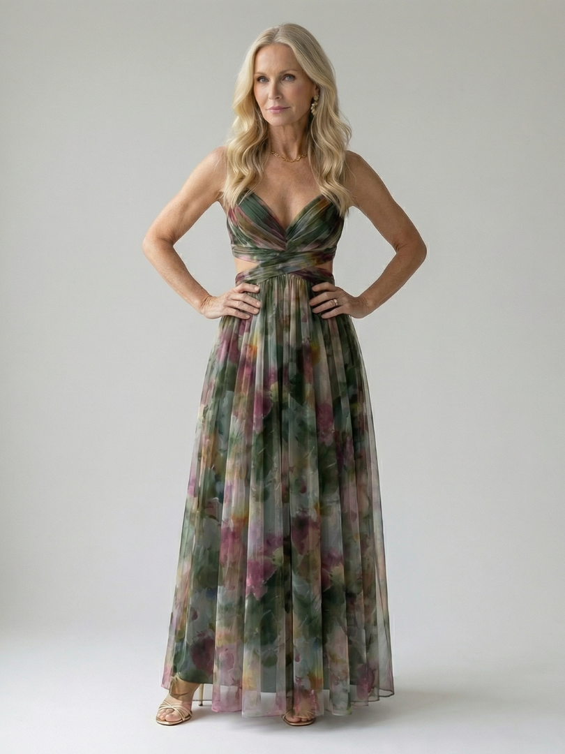 DELACROIX| Robe Maxi à Enveloppe Douce Isel