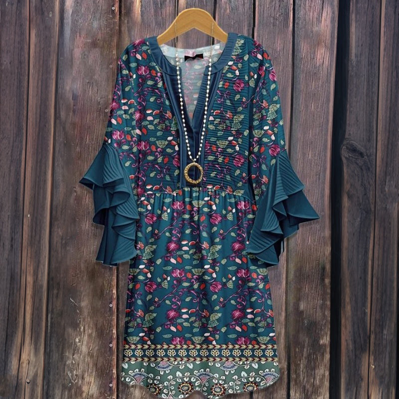 Robe Vintage À Imprimé Floral