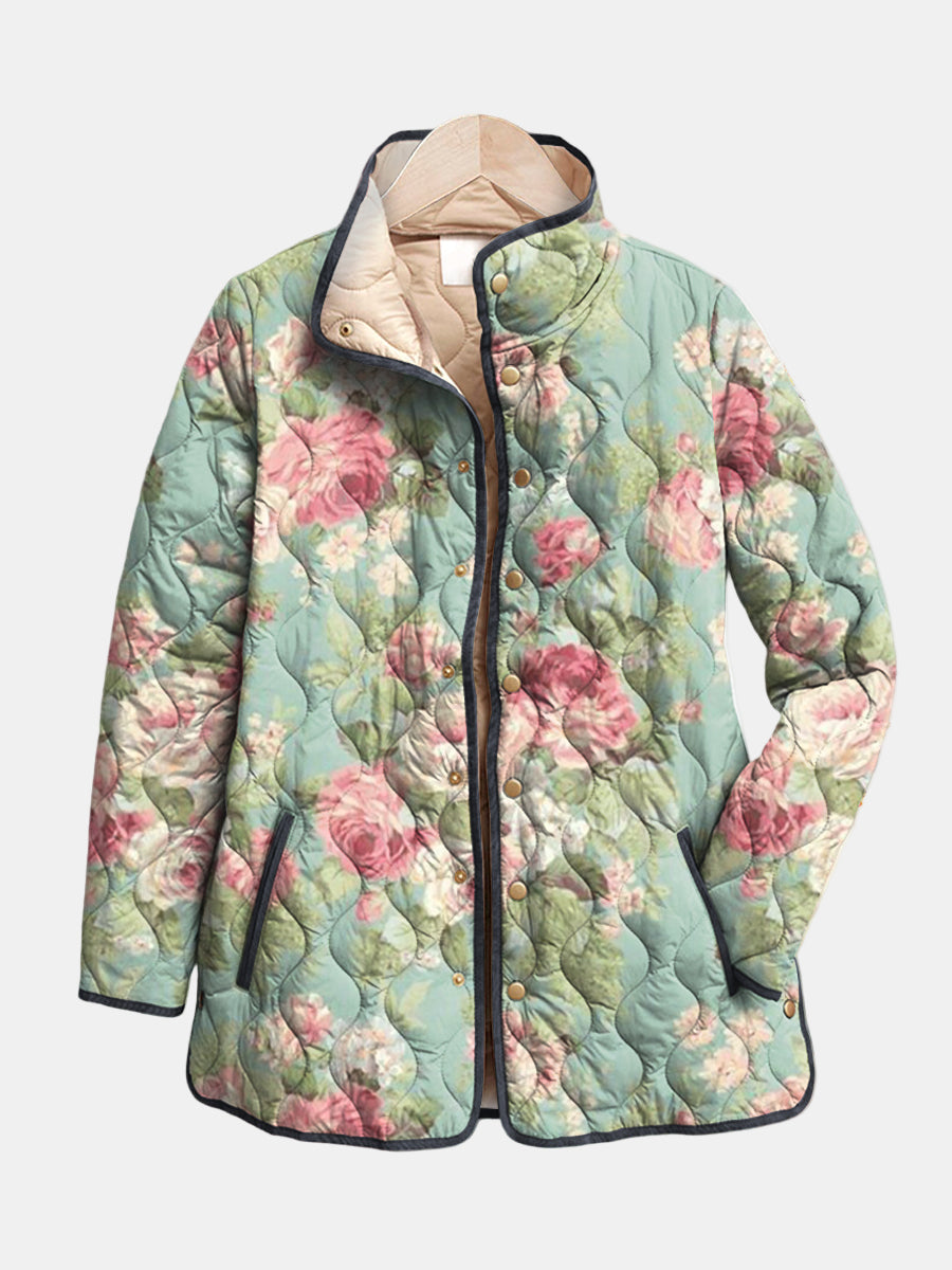 Maison Bellier | Veste Matelassée Roses Anciennes Claire