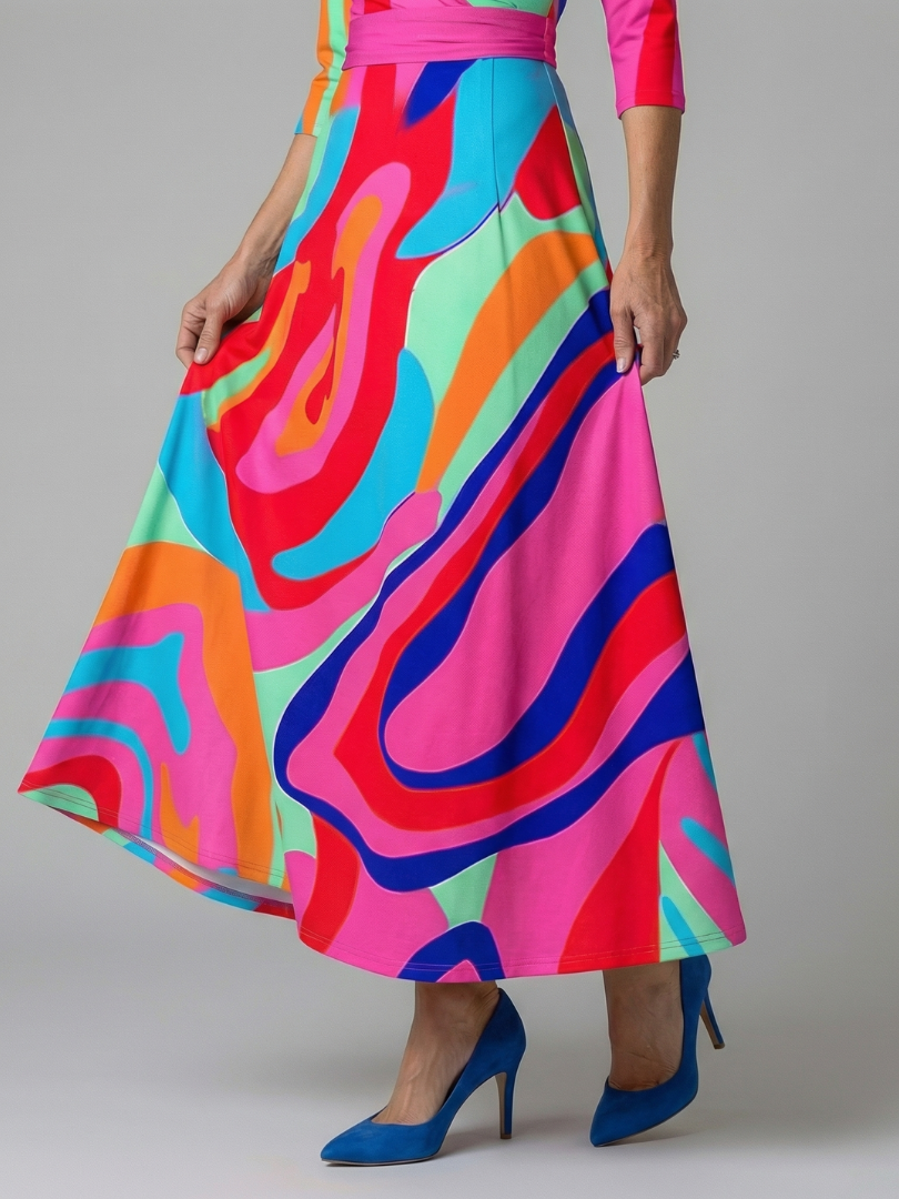 DELACROIX | Robe Midi Croisée à Col Celine