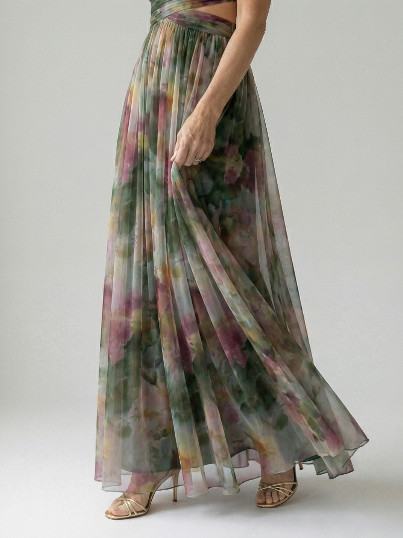 DELACROIX| Robe Maxi à Enveloppe Douce Isel