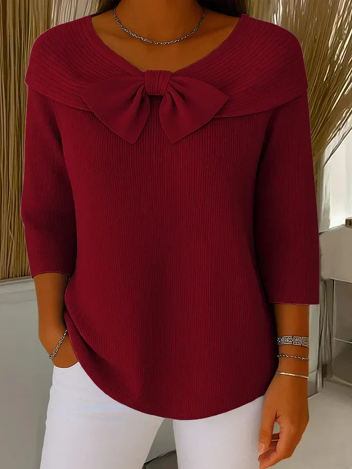 Apolline | Pull Nœud Élégant