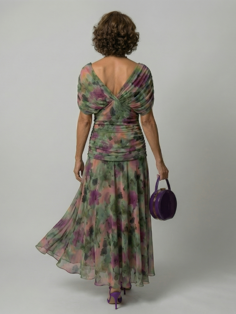 DELACROIX | Robe Midi Décontractée à Épaules Dénudées Calen