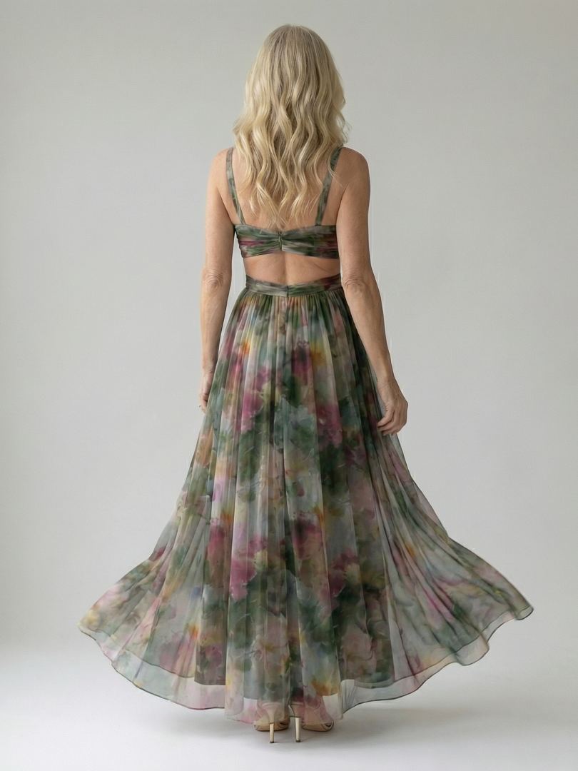 DELACROIX| Robe Maxi à Enveloppe Douce Isel