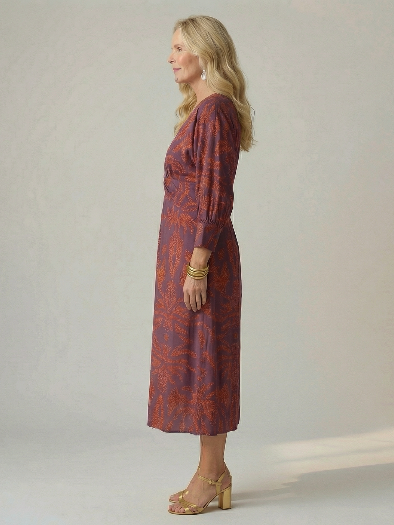 DELACROIX | Robe Midi Wrap Naturelle Lune
