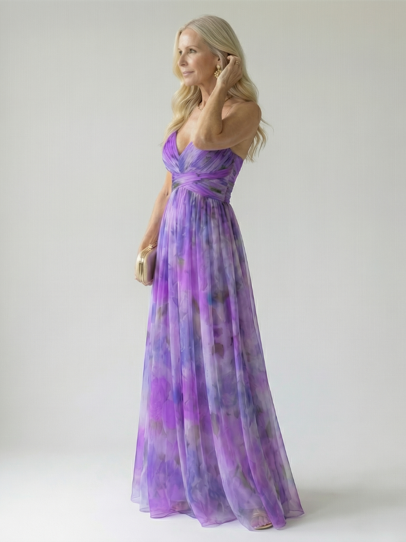DELACROIX| Robe Maxi à Enveloppe Douce Isel