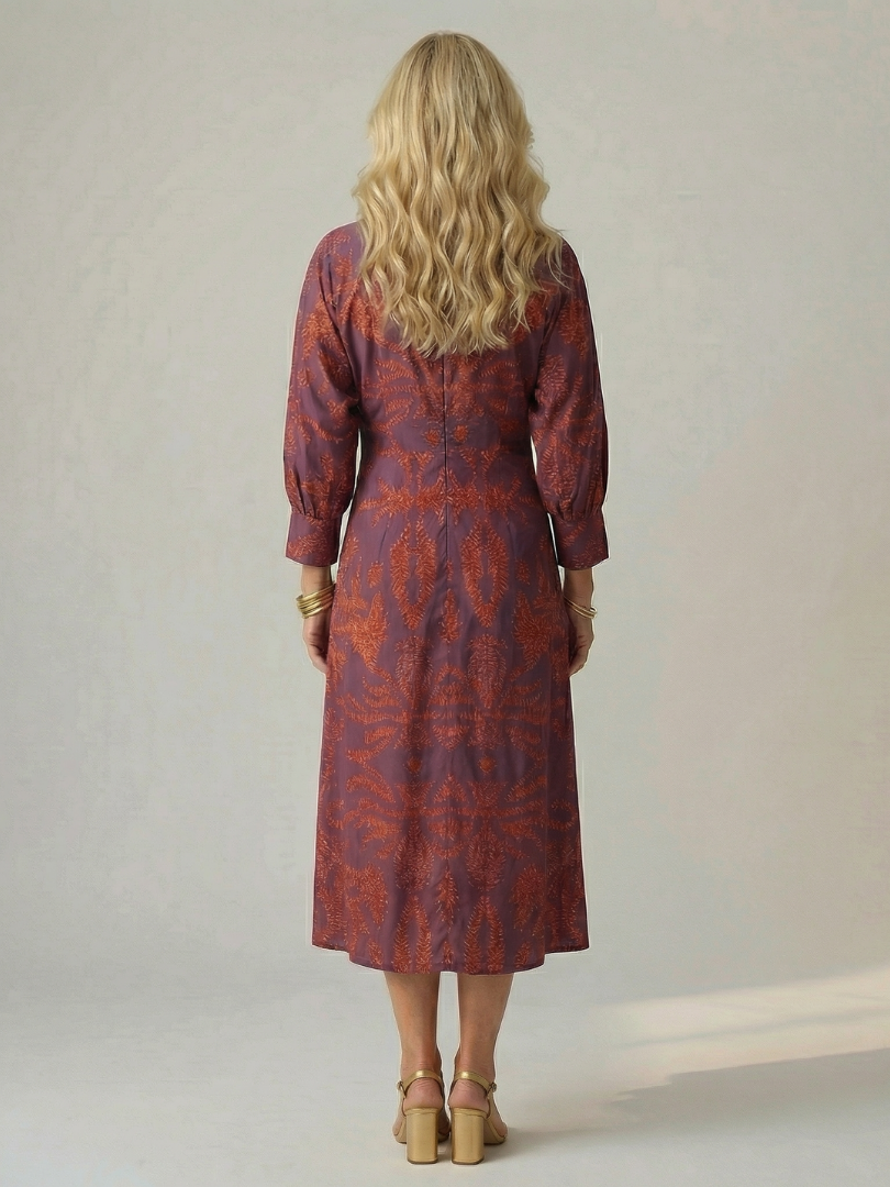 DELACROIX | Robe Midi Wrap Naturelle Lune