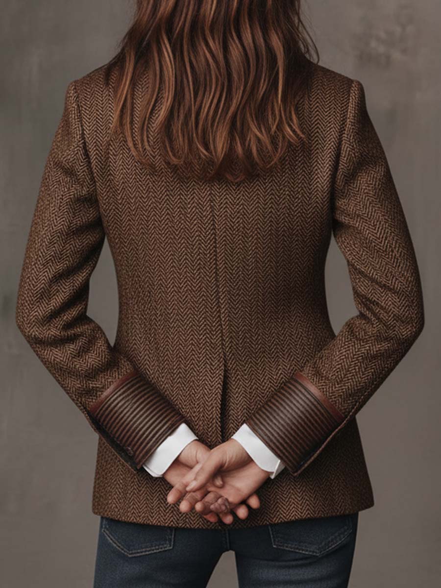 Theodora | Blazer à Empiècement Chevrons