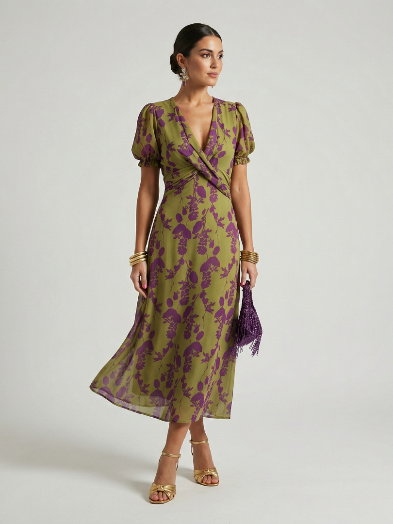 DELACROIX | Robe Midi Florale Détendue Virel