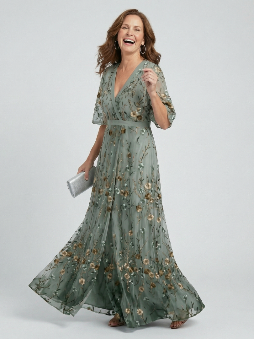 DELACROIX | Robe Maxi Halter Bloom Flow Selora