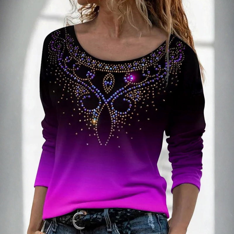 【Manches Longues】T-Shirt Dégradé Vintage