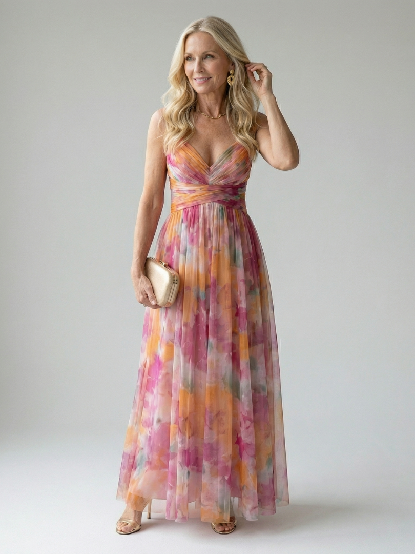 DELACROIX| Robe Maxi à Enveloppe Douce Isel
