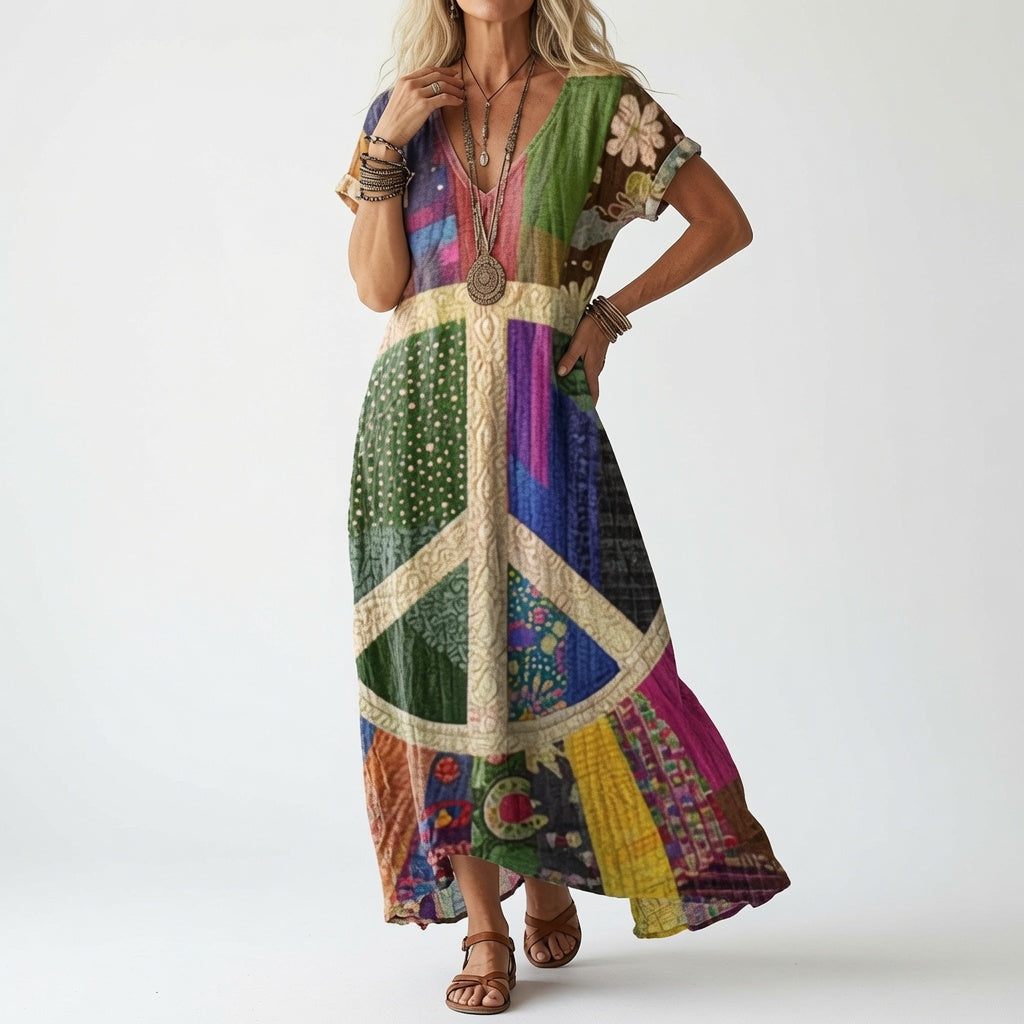 Élisoria™ — Robe florale fluide charme estival