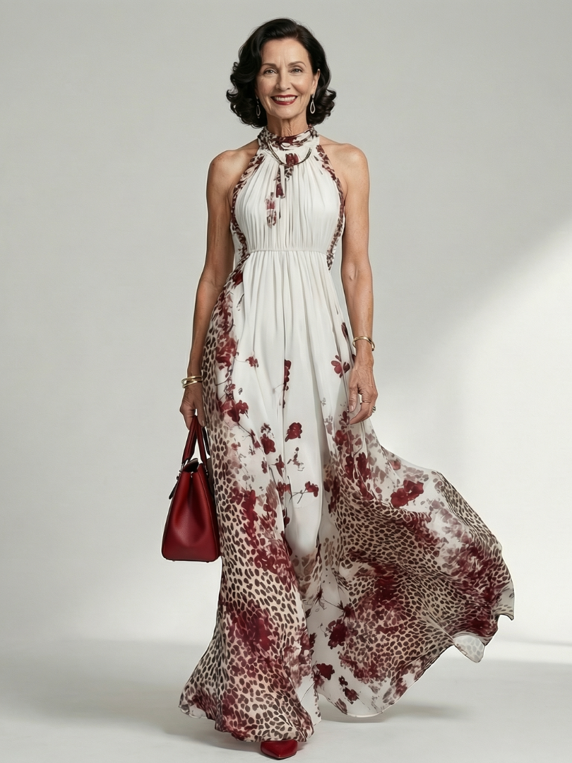 DELACROIX | Robe Maxi Plissée Blanche Orlune