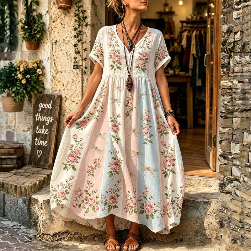 Robe Décontractée À Imprimé Floral