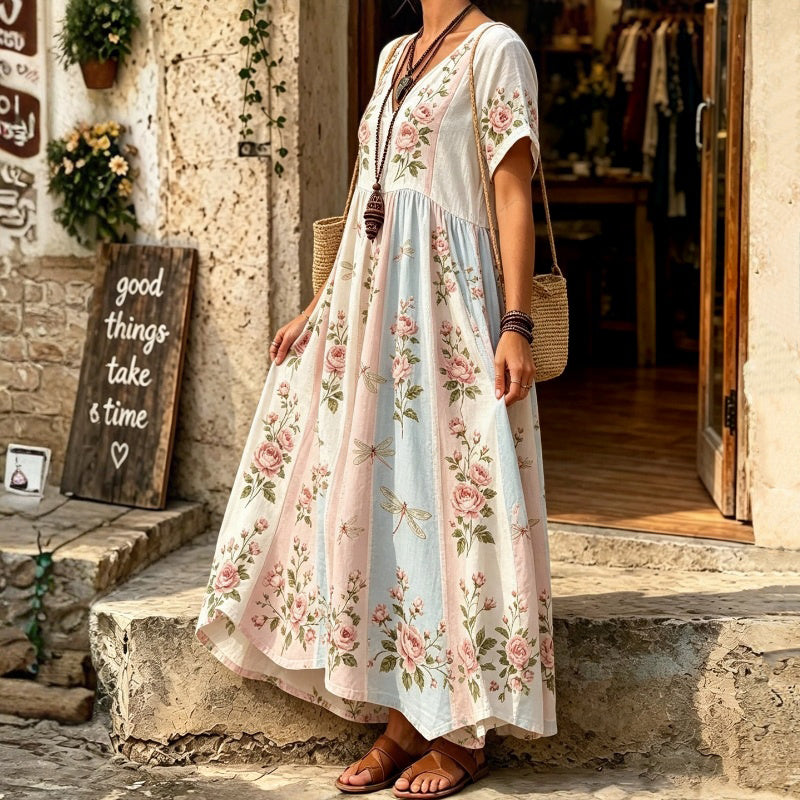 Robe Décontractée À Imprimé Floral