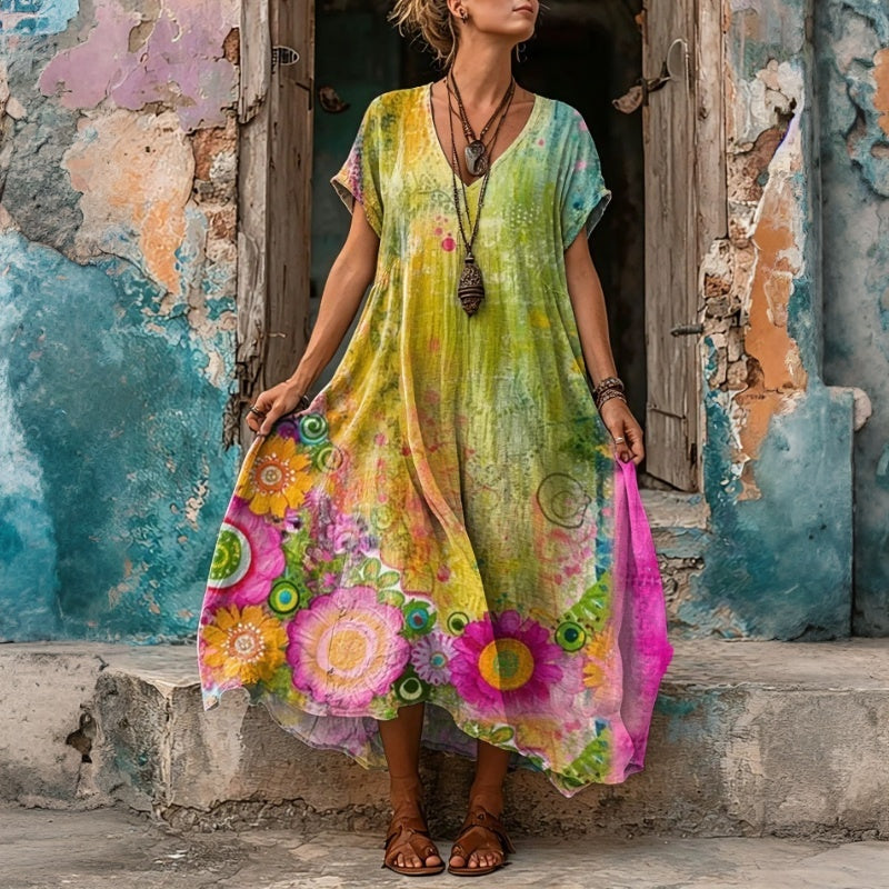 Robe Décontractée À Imprimé Floral