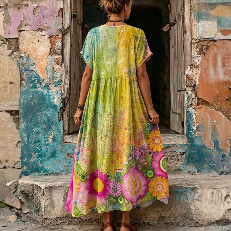 Robe Décontractée À Imprimé Floral