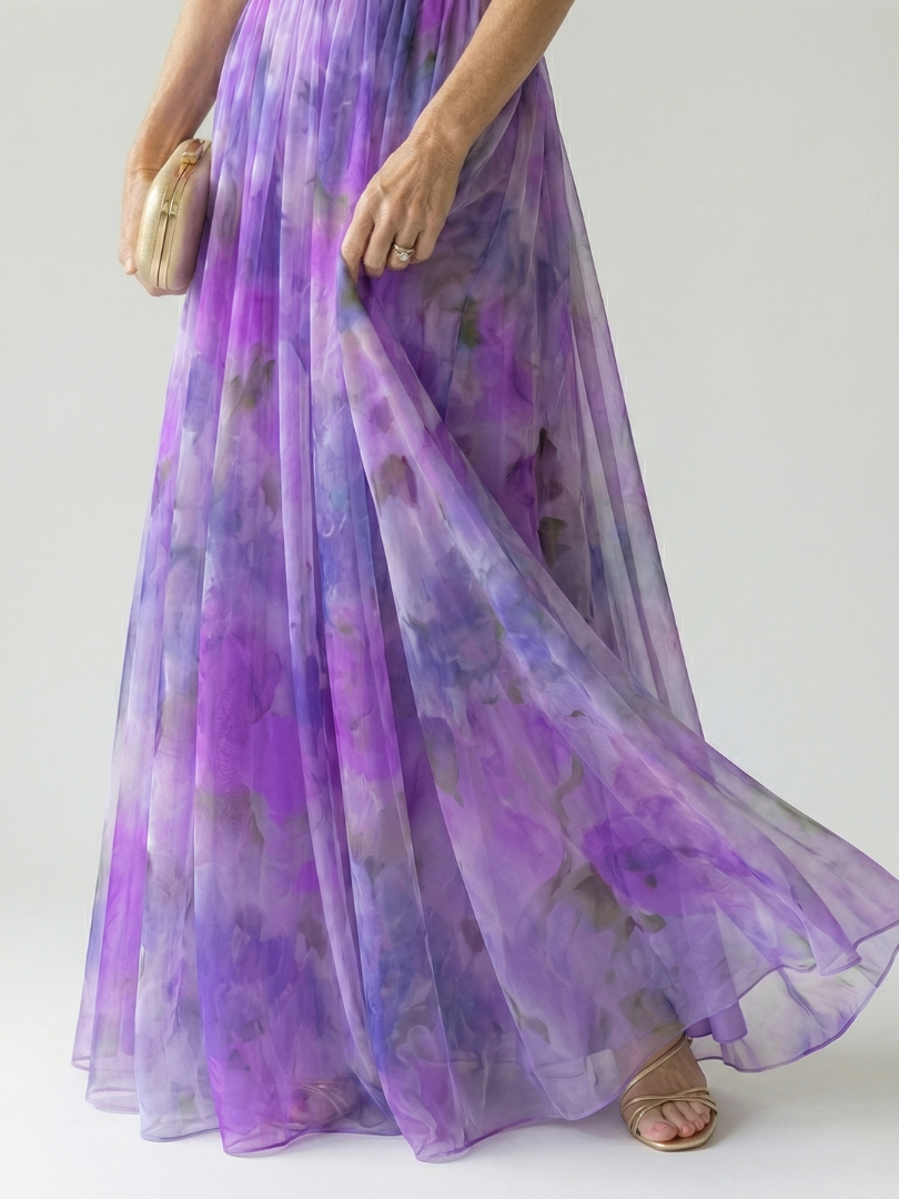 DELACROIX| Robe Maxi à Enveloppe Douce Isel