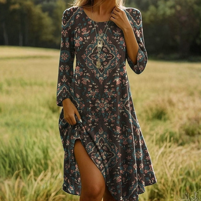 Robe Vintage À Imprimé Floral