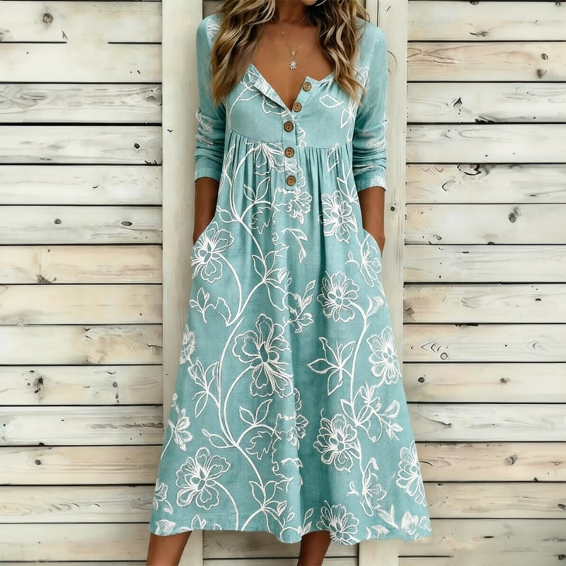 Robe Vintage À Imprimé Floral