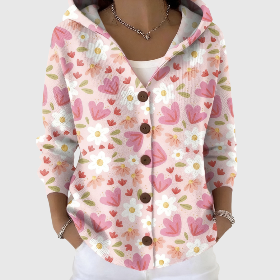 Thaélys | Cardigan Cœurs Floraux