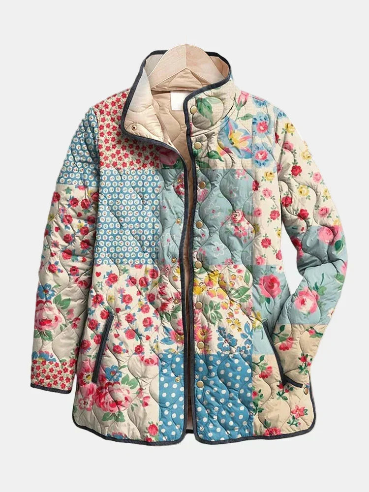 Maison Bellier | Veste Matelassée Patchwork Fleuri Chloé