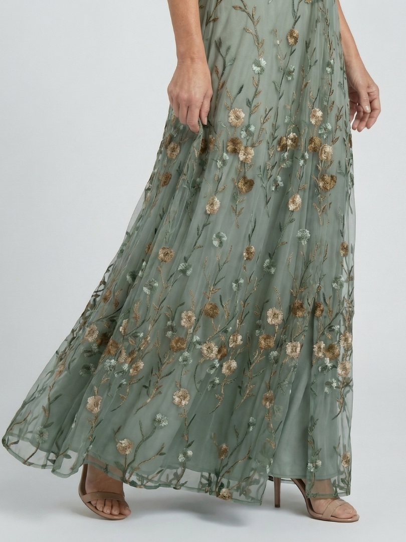 DELACROIX | Robe Maxi Halter Bloom Flow Selora