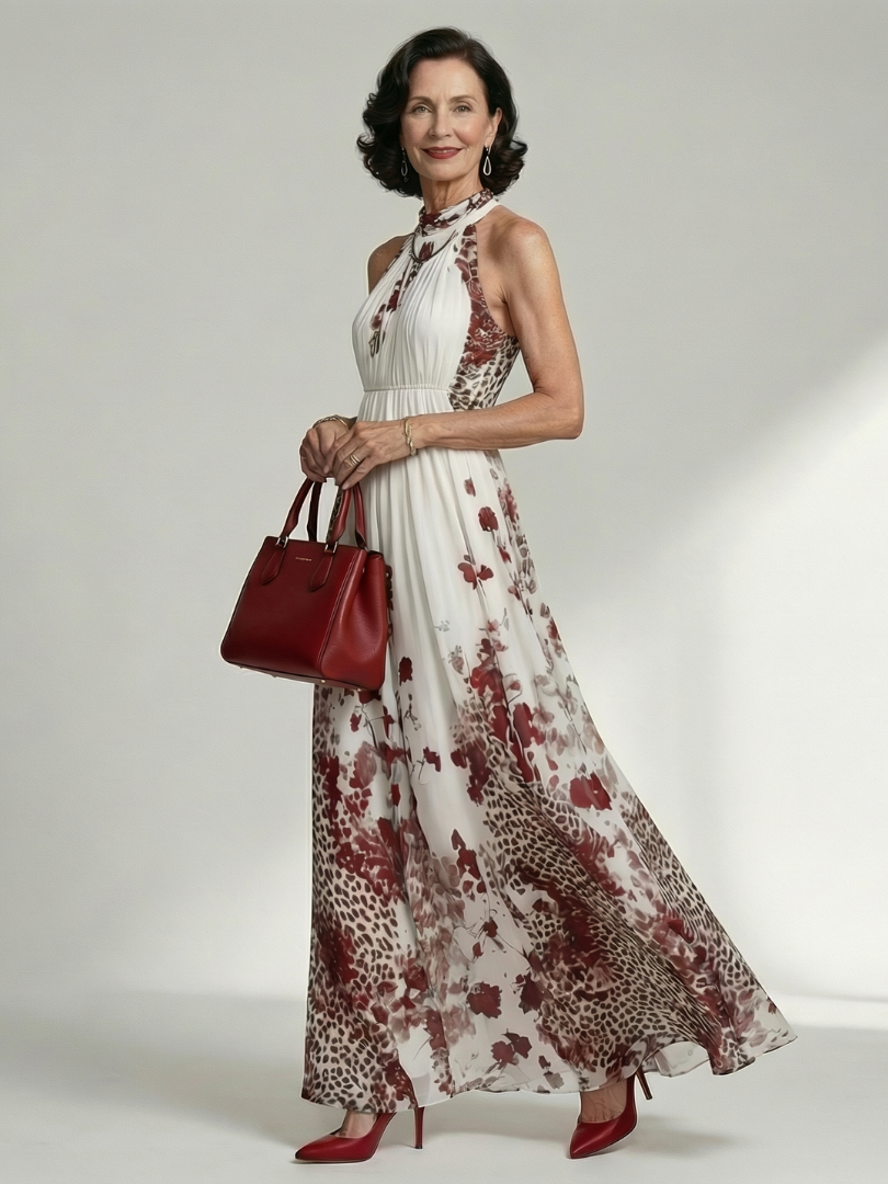 DELACROIX | Robe Maxi Plissée Blanche Orlune