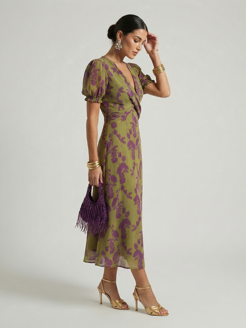 DELACROIX | Robe Midi Florale Détendue Virel