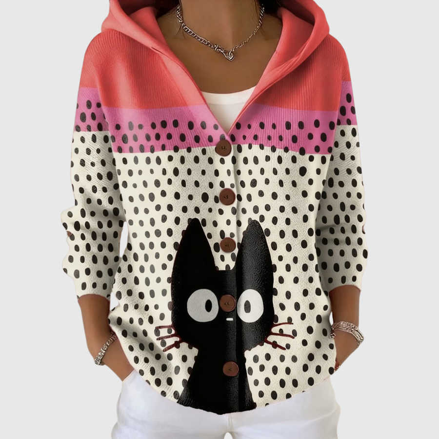 Noémie | Cardigan Chat Esprit Pop