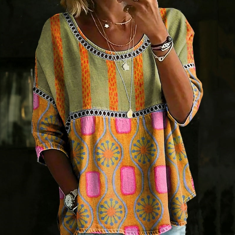 Blouse Décontractée Vintage