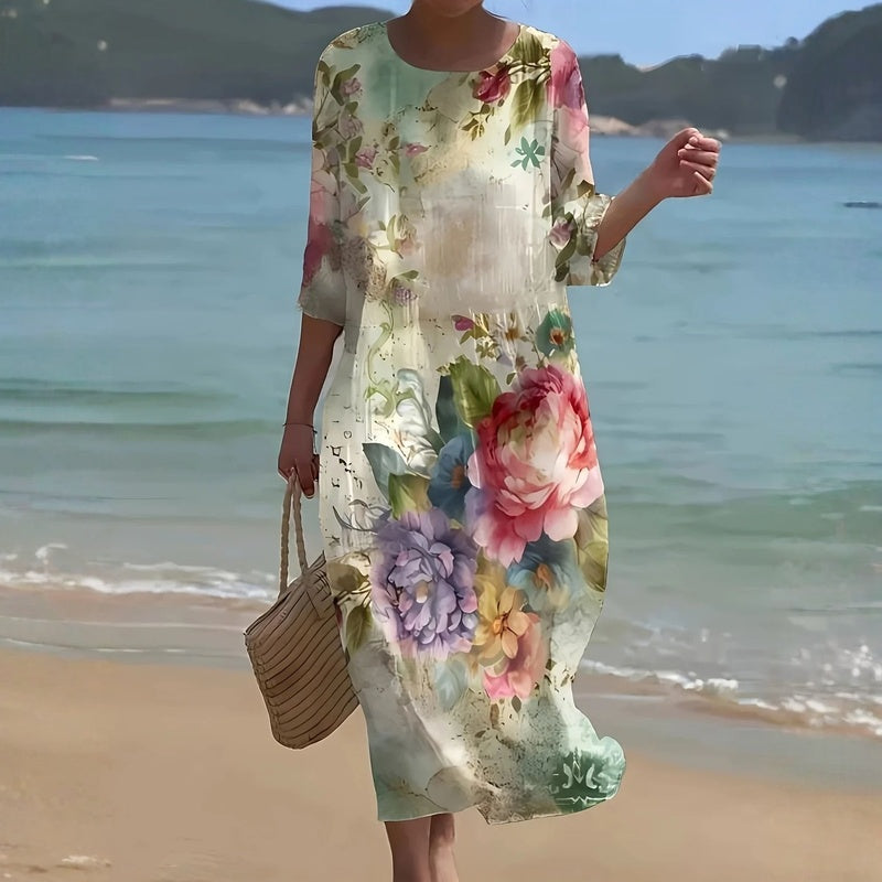 Robe Vintage À Imprimé Floral