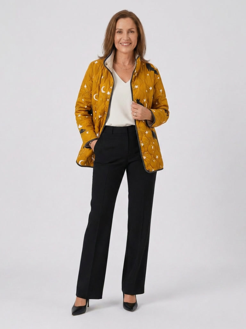 Maison Bellier | Veste Matelassée Chats et Étoiles Nicole