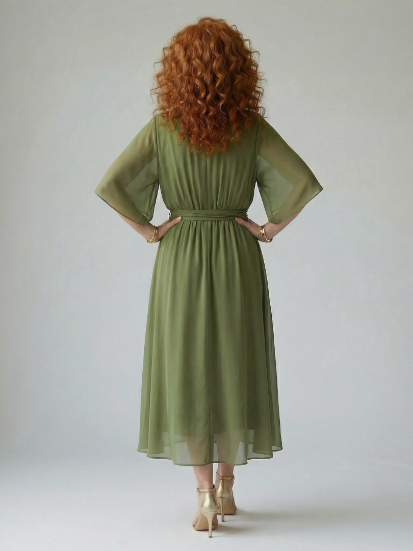 DELACROIX | Robe Midi Drapée Elric