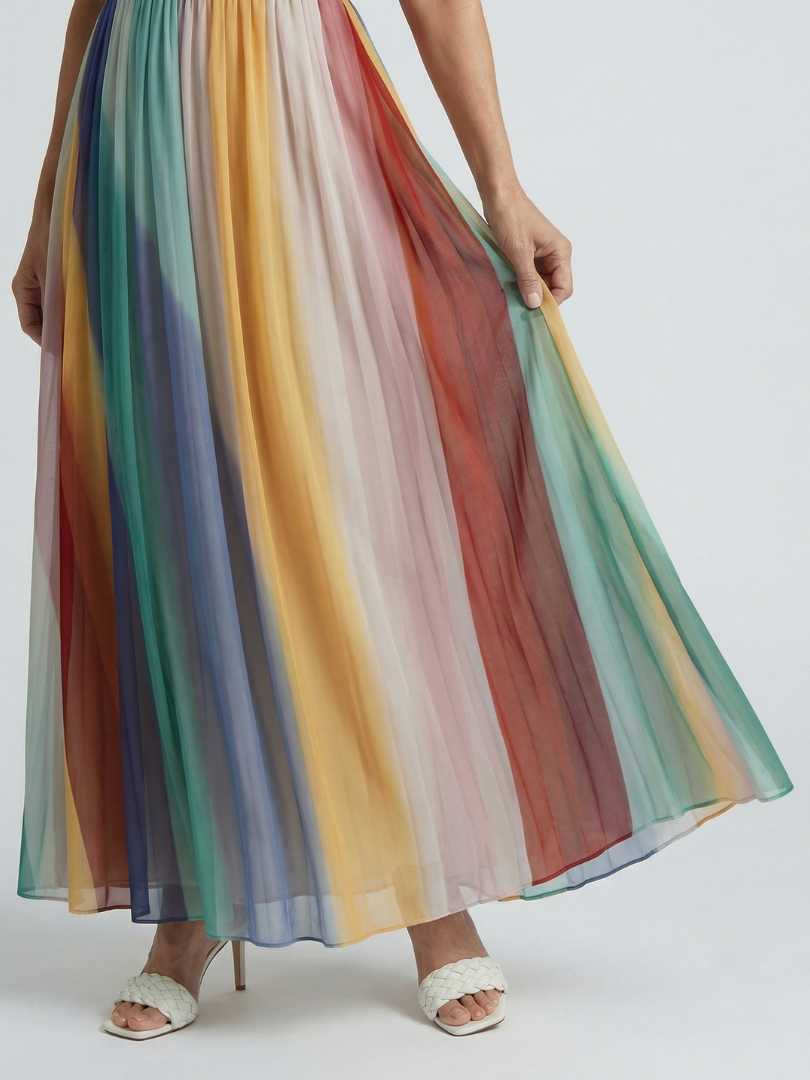 DELACROIX | Robe Maxi à Rayures Légères Sereine